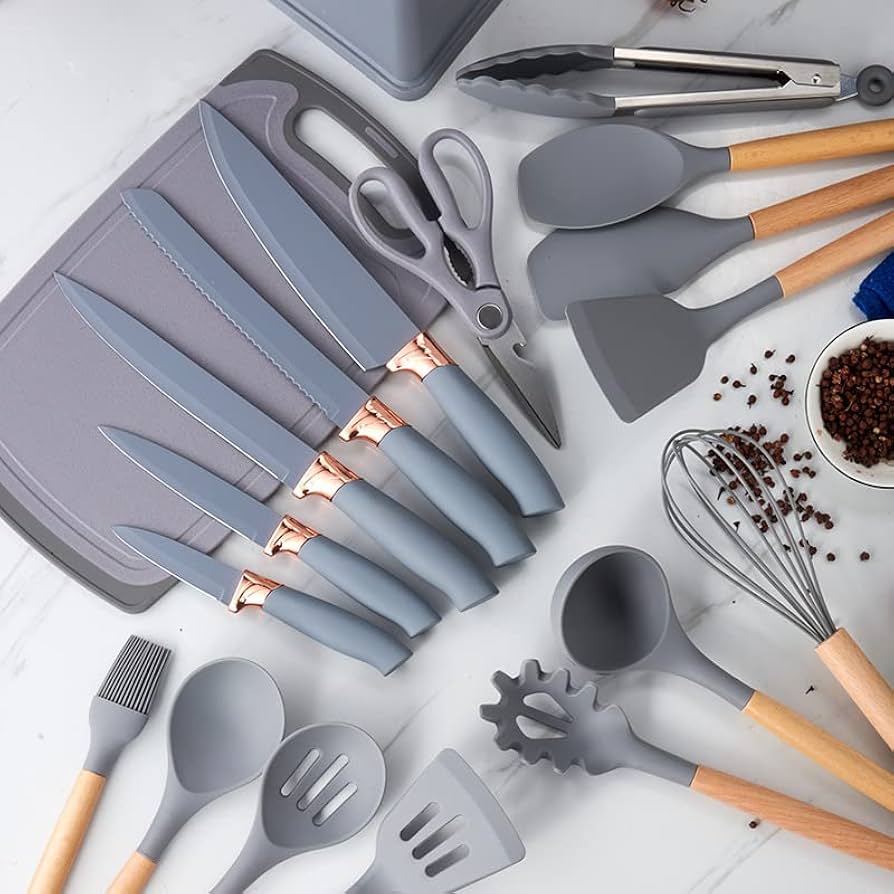 SET DE UTENSILIOS SILICONA X 19 PIEZAS+ENVIO GRATIS🎁
