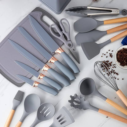 SET DE UTENSILIOS SILICONA X 19 PIEZAS+ENVIO GRATIS🎁